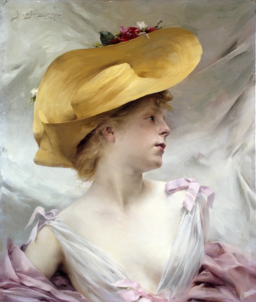 François Paul Auguste Quinsac - Ritratto di una giovane donna